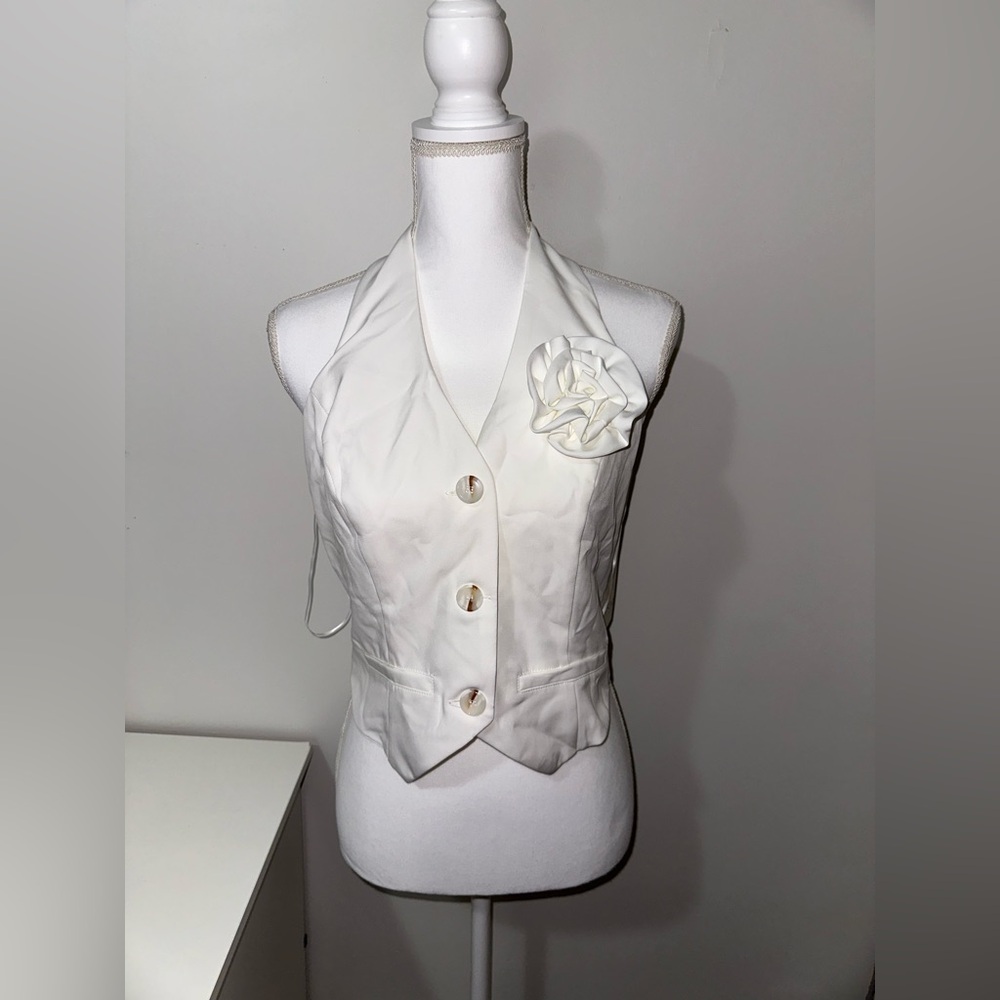 White button up top